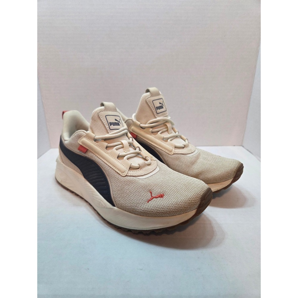 Puma Softride Sophia 2 Beige Navy Red Mesh Running Shoes 400755-02 Womens 7.5